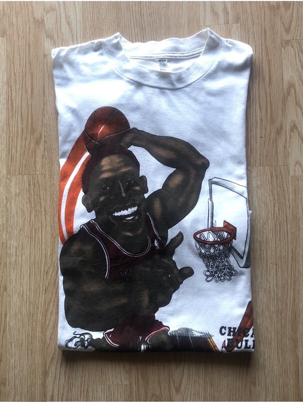 Vintage 90’s NBA Bulls    Dennis Rodman Caricature  Shirt XL